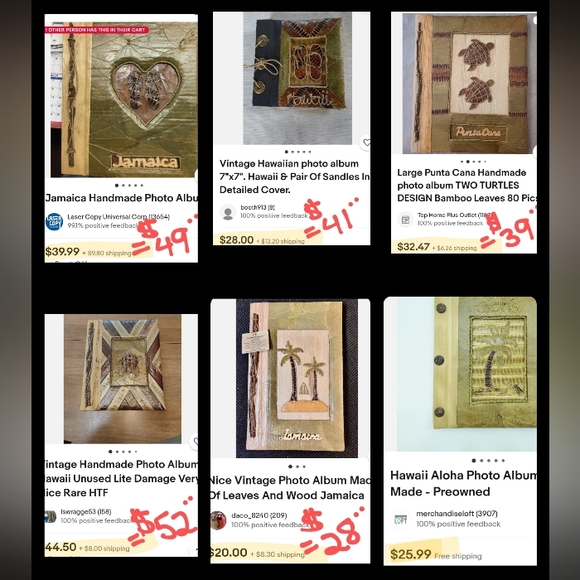 Vintage "Island Treasures" Photo Album - Banana Tree Leaves, Coconut Stem, etc. - Picture 9 of 9